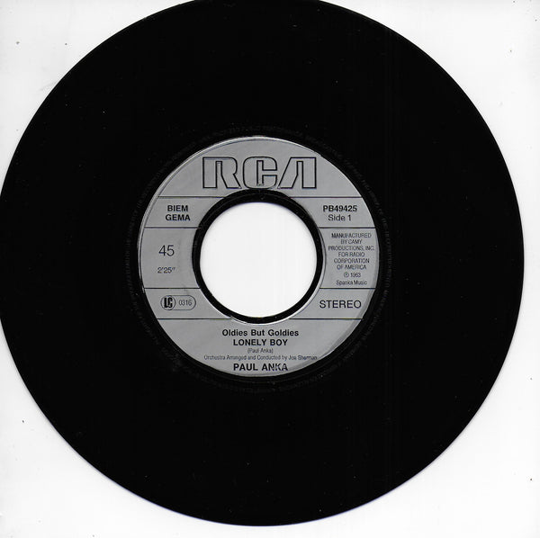 Paul Anka - Lonely boy / Diana (Duitse uitgave)