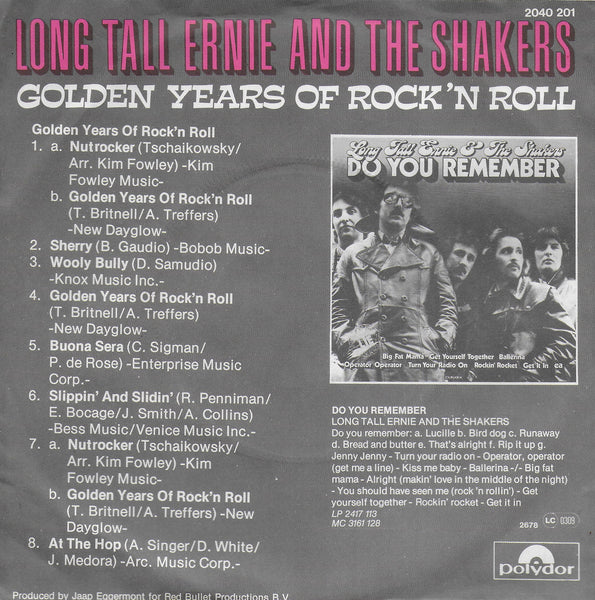 Long Tall Ernie and the Shakers - Golden years of rock 'n roll (Duitse uitgave)