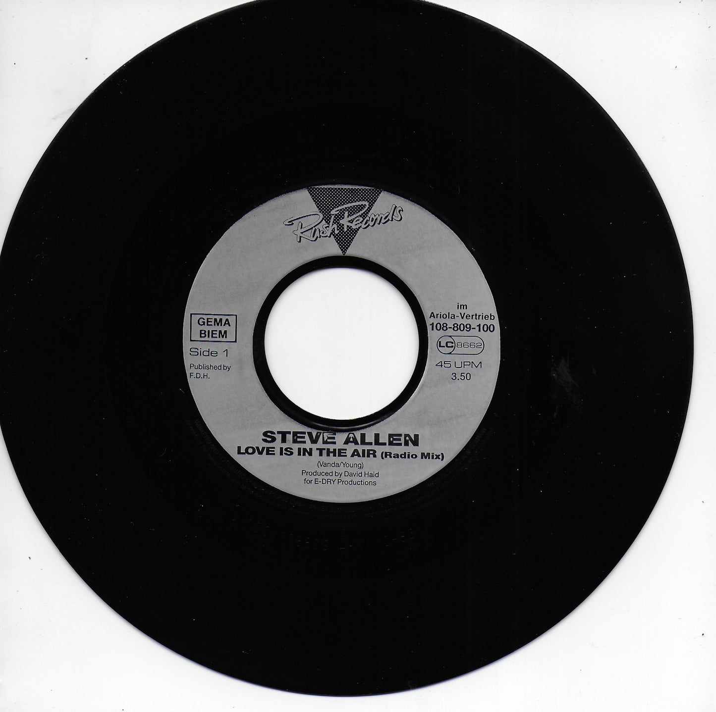 Steve Allen - Love is in the air (Europese uitgave)