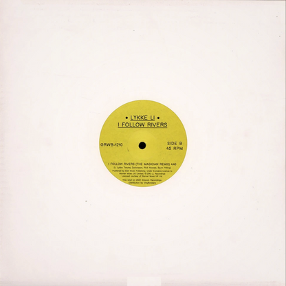 Lykke Li - I follow rivers (12" Maxi Single)