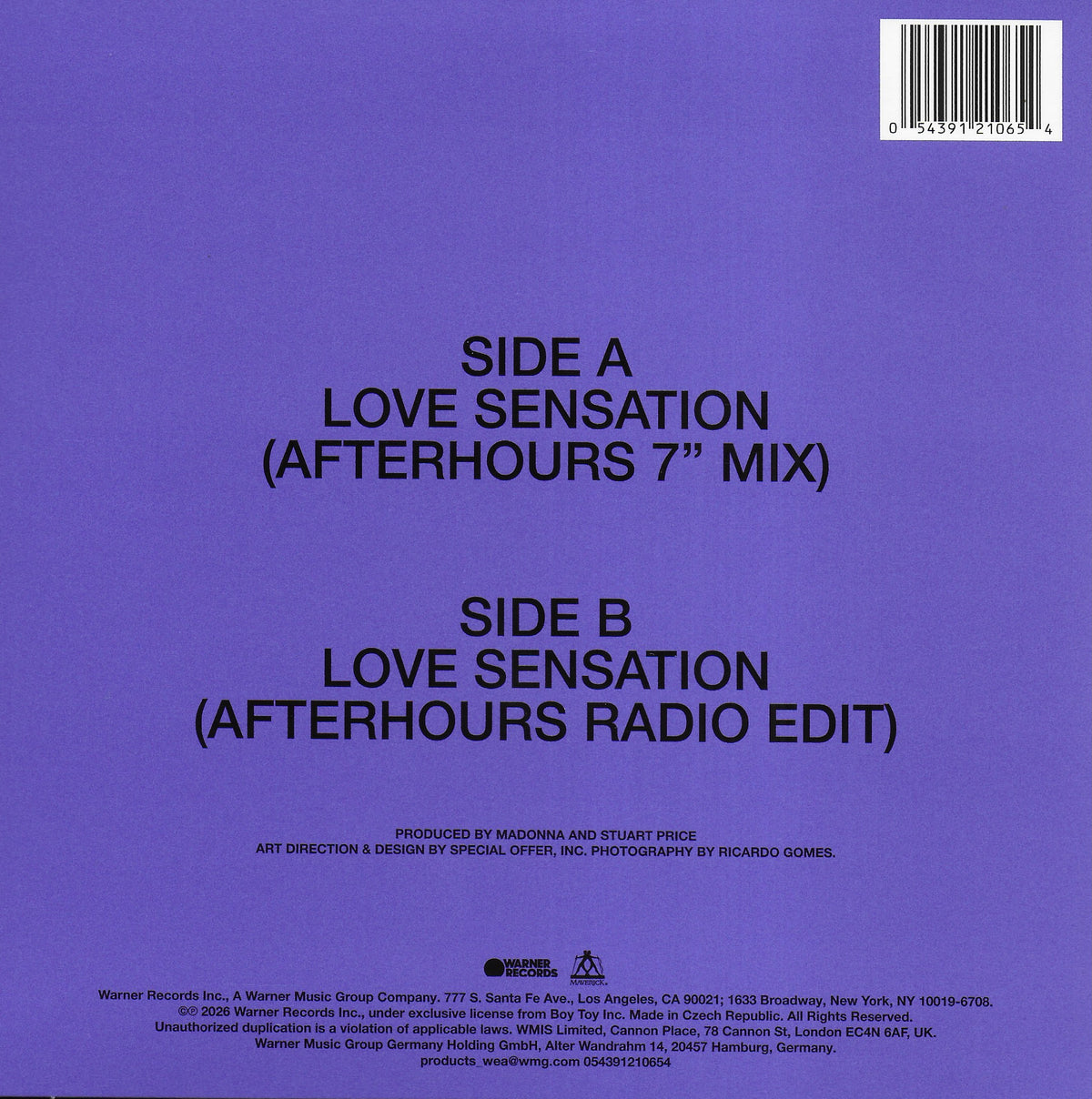 Madonna x Kylie Minogue - Love sensation (Clear vinyl)