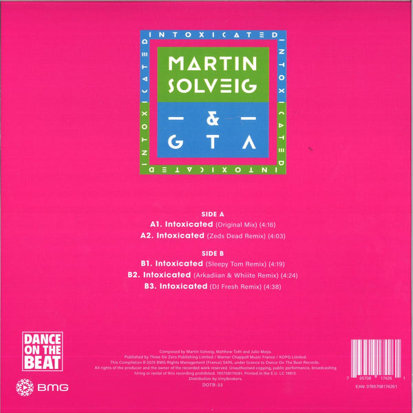 Martin Solveig & GTA - Intoxicated (Blue vinyl) (12" Maxi Single)