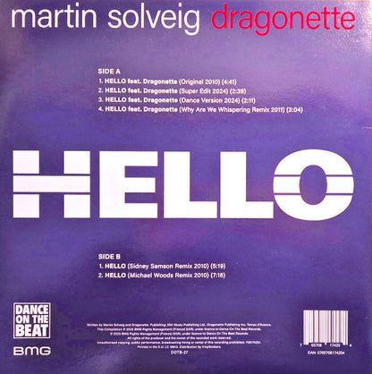 Martin Solveig feat. Dragonette - Hello (White vinyl) (12" Maxi Single)