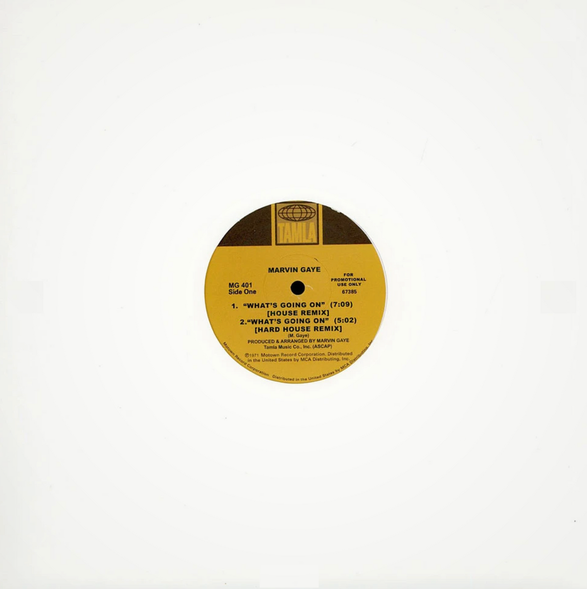 Marvin Gaye - What's going on / Got to give it up (House remix) (12" Maxi Single)
