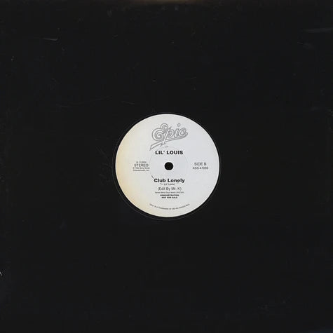 Michael Jackson - You are not alone (remix) / Lil' Louis - Club lonely (12" Maxi Single)