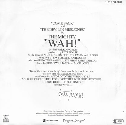 The Mighty Wah! - Come back
