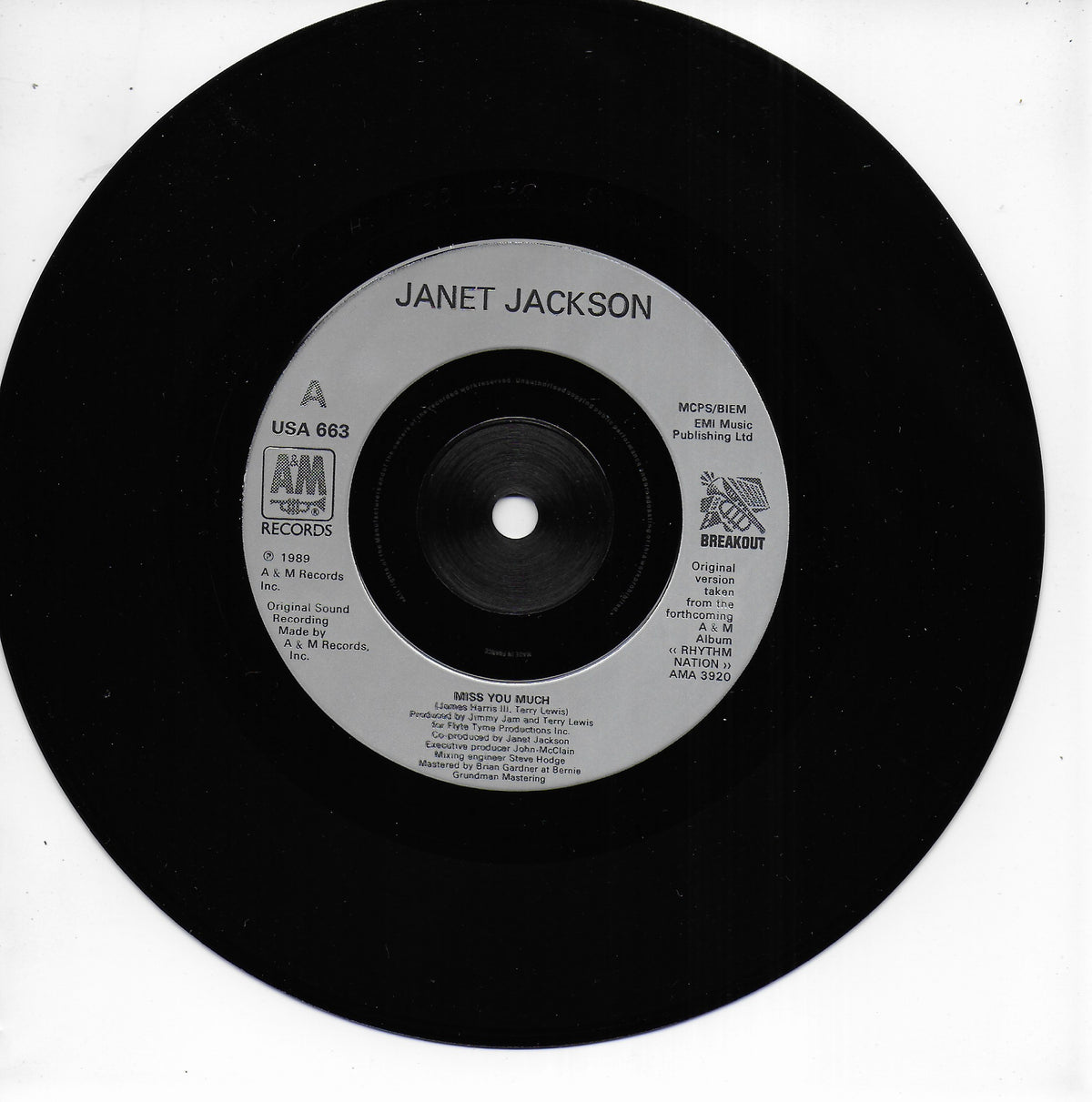 Janet Jackson - Miss you much (Engelse uitgave)