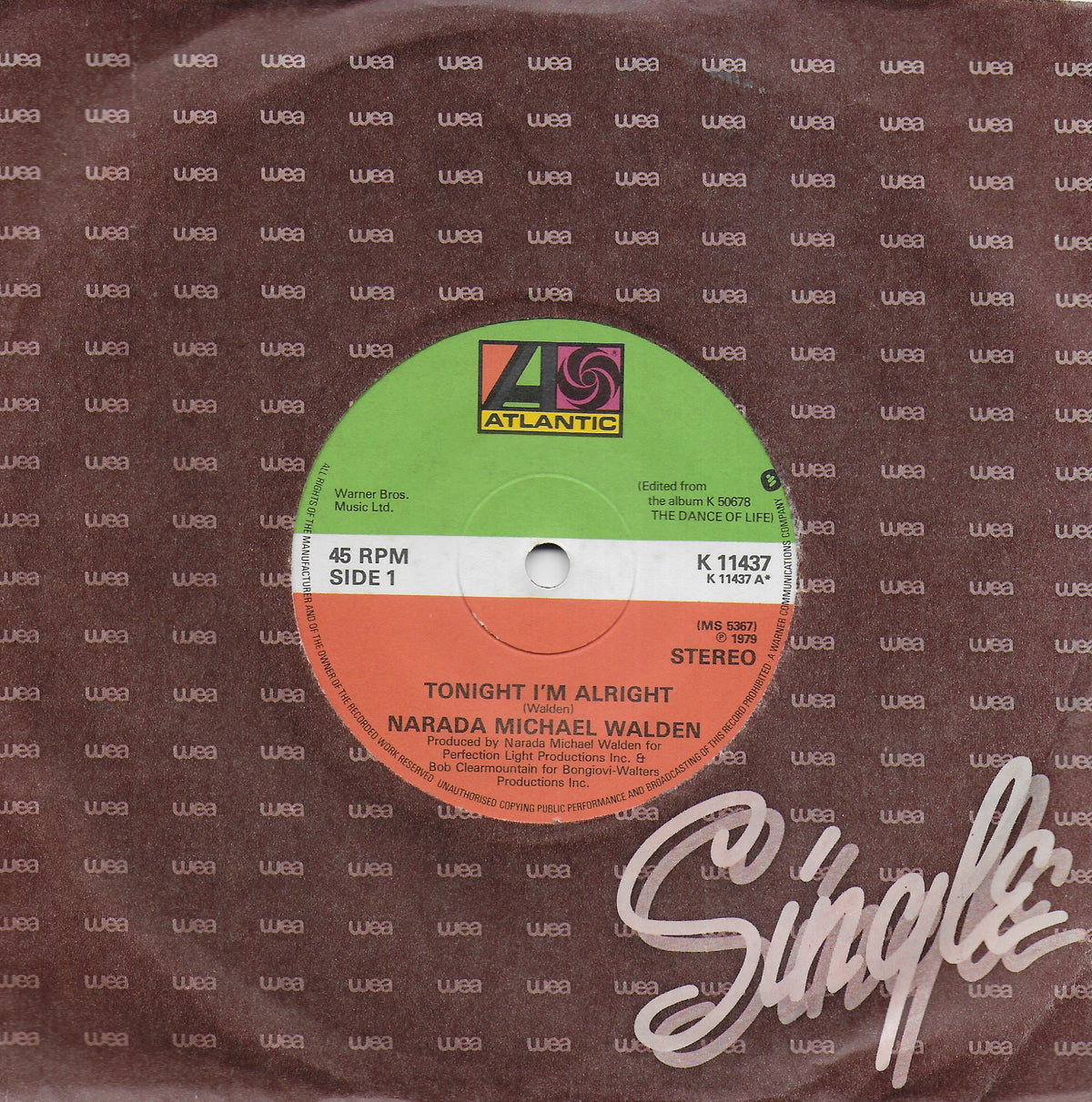 Narada Michael Walden - Tonight i'm alright (Engelse uitgave)