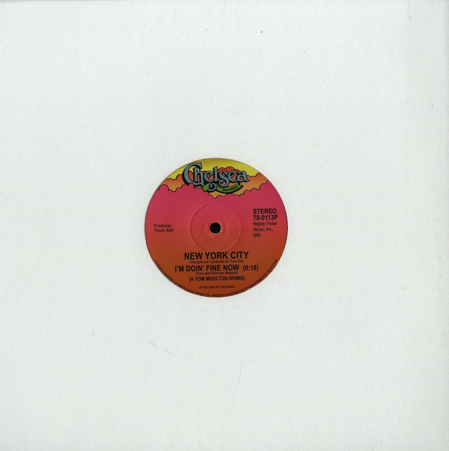 New York City - I'm doin' fine now (12" Maxi Single)
