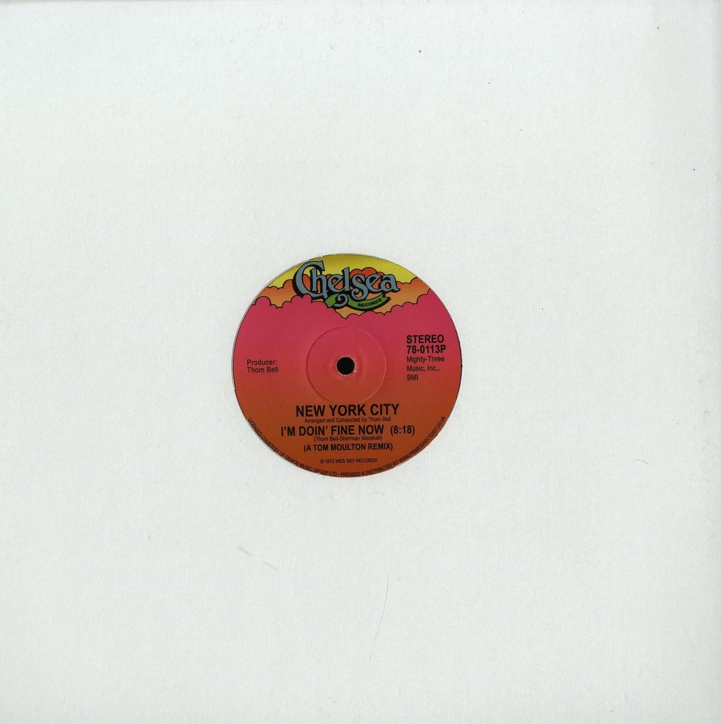 New York City - I'm doin' fine now (12" Maxi Single)