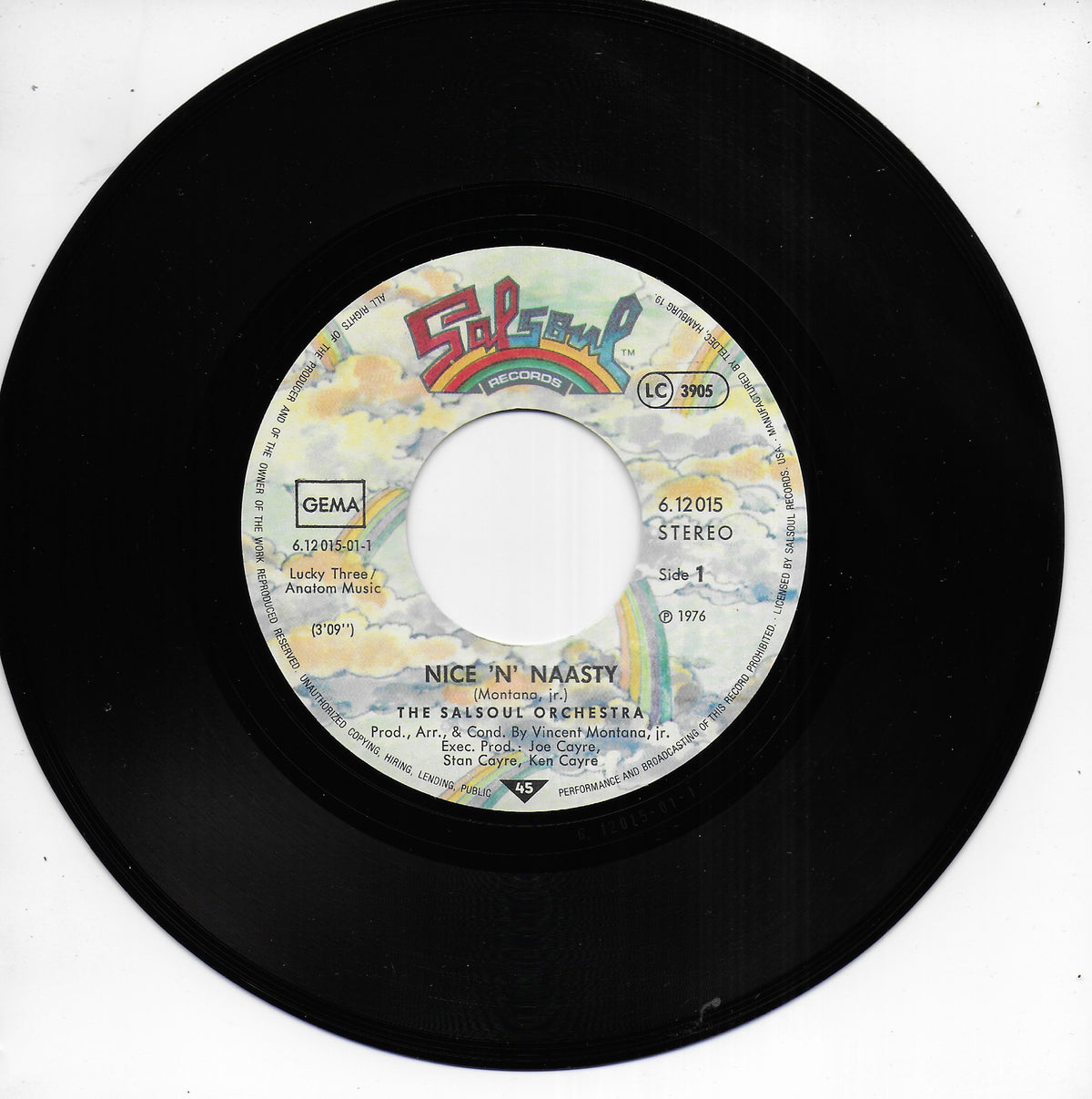 The Salsoul Orchestra - Nice 'n' Naasty / Tangerine (Duitse uitgave)