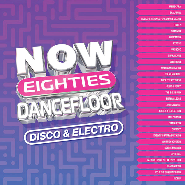 Various - Now Eighties Dancefloor Disco & Electro (Pink & purple vinyl) (2LP)