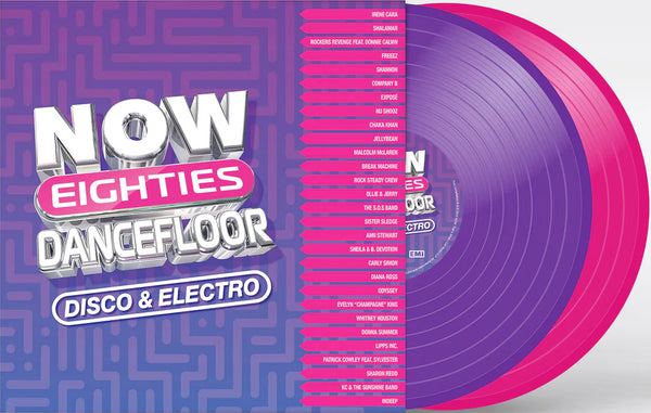 Various - Now Eighties Dancefloor Disco & Electro (Pink & purple vinyl) (2LP)