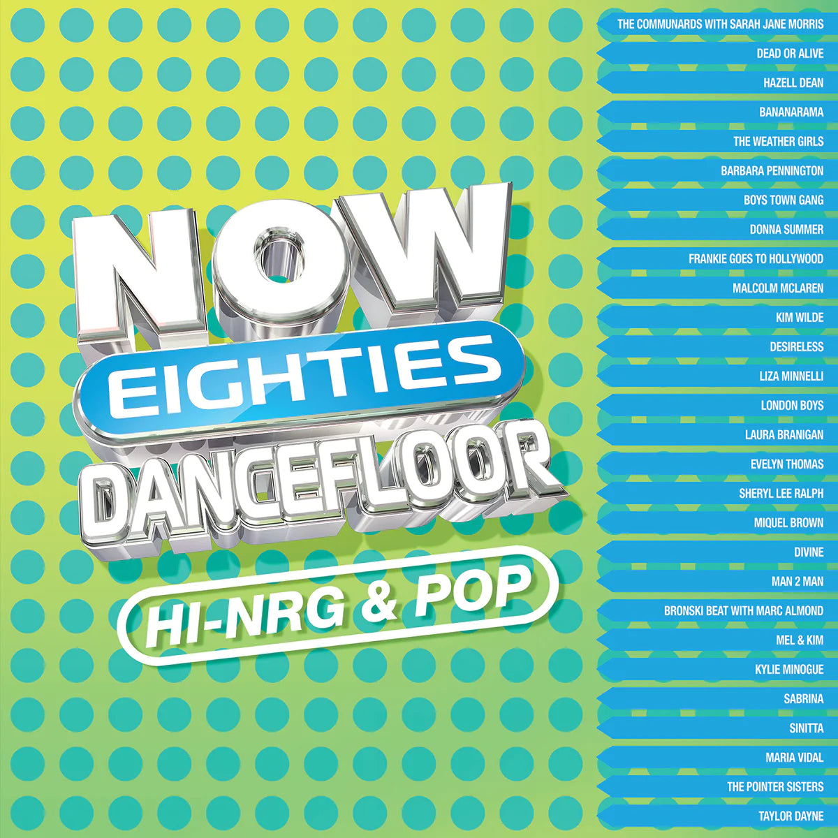 Various - Now Eighties Dancefloor Hi-NRG & Pop (Blue & green vinyl) (2LP)