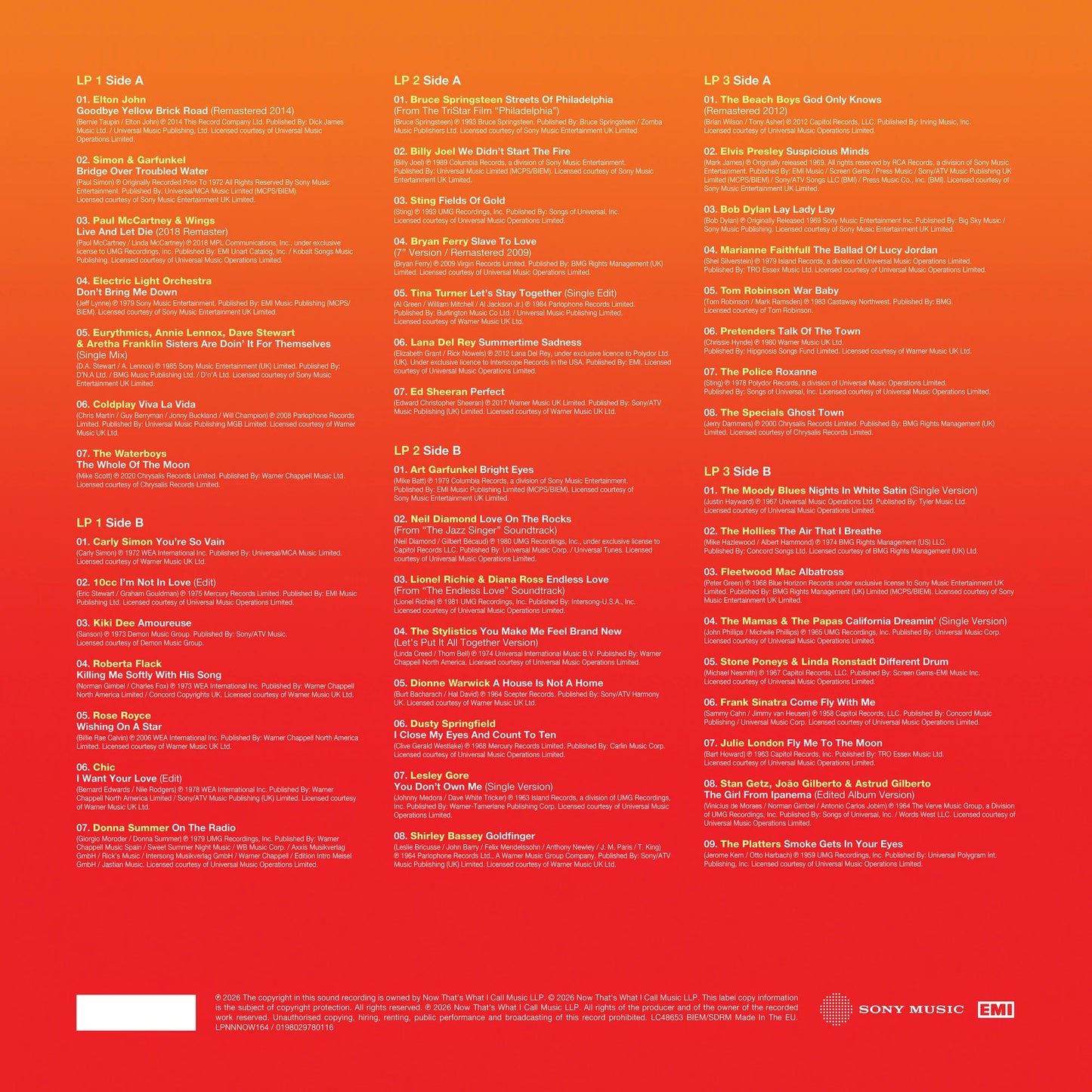 Various - Now That's What I Call Timeless | The Eternal Collection (Orange vinyl) (3LP)