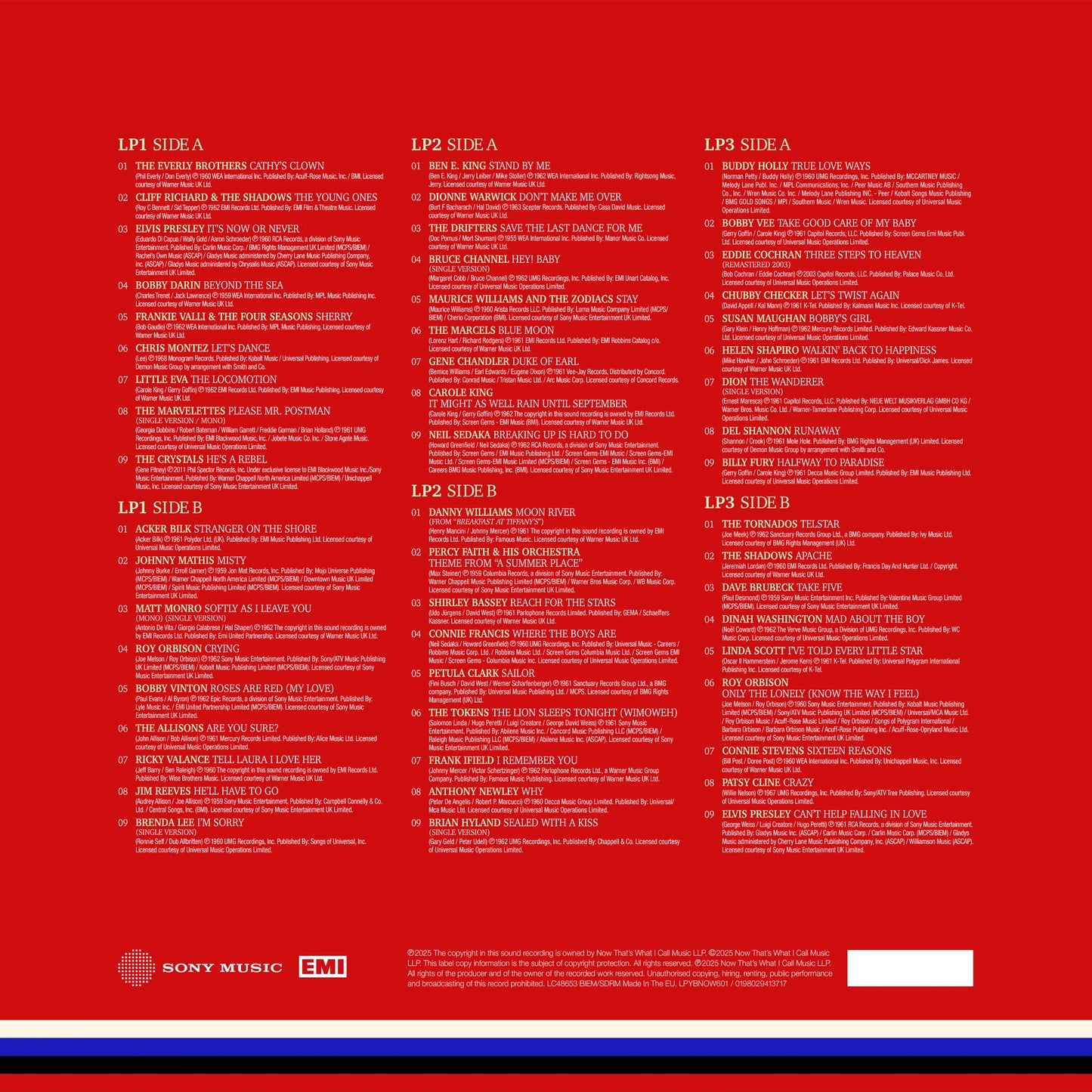 Various - Now Yearbook Presents The 1960s Volume 1: 1960-1962 (Red vinyl) (3LP)