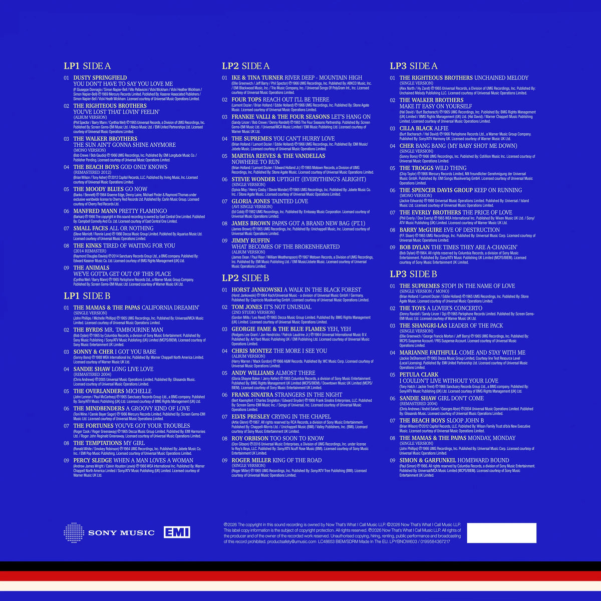 Various - Now Yearbook Presents The 1960s Volume 3: 1965-1966 (Blue vinyl) (3LP)