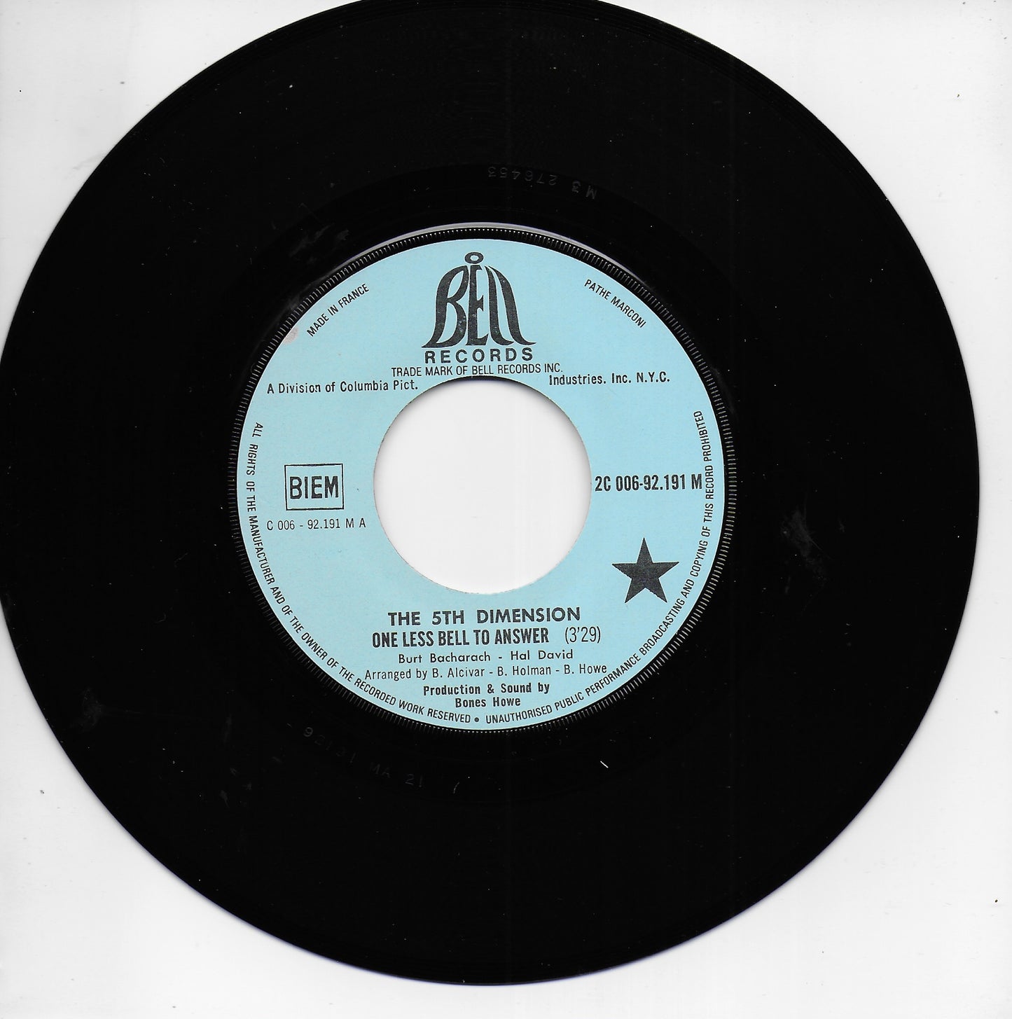 5th Dimension - One less bell to answer (Franse uitgave)