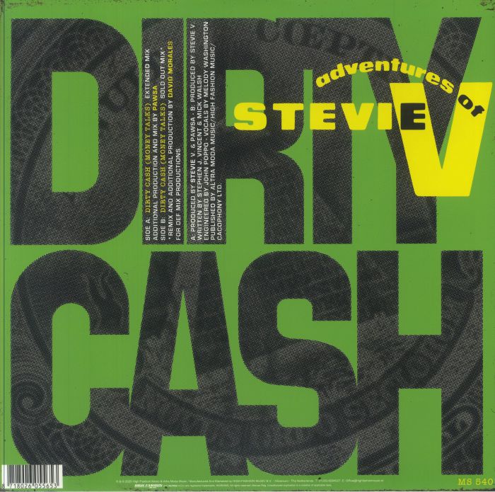 PAWSA & Adventures of Stevie V - Dirty Cash (money talks) (Limited green vinyl) (12" Maxi Single)
