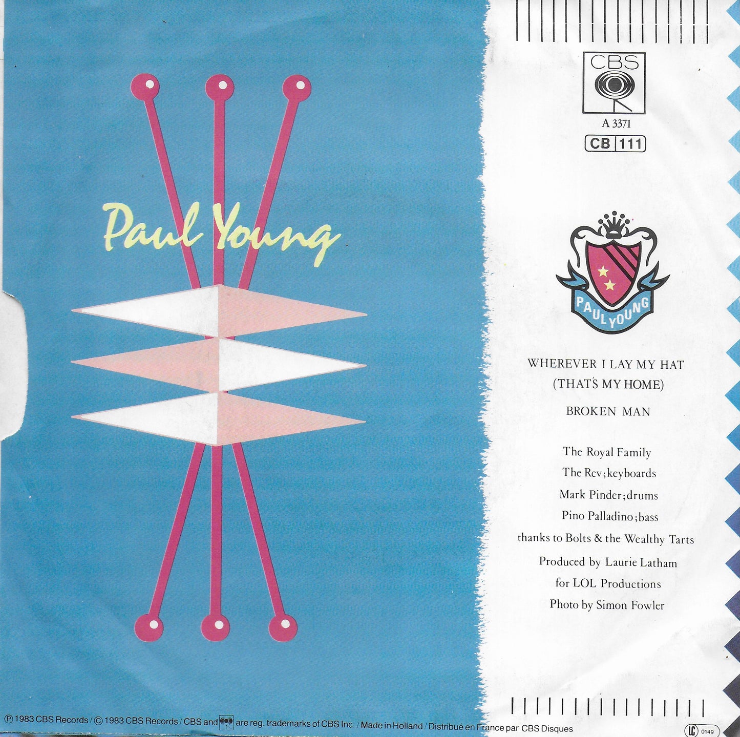 Paul Young - Wherever i lay my hat (that's my home) (Duitse uitgave)
