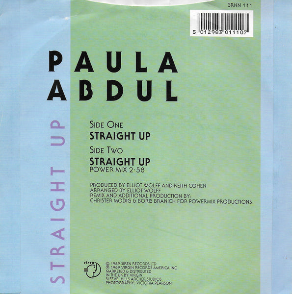 Paula Abdul - Straight up (Engelse uitgave)
