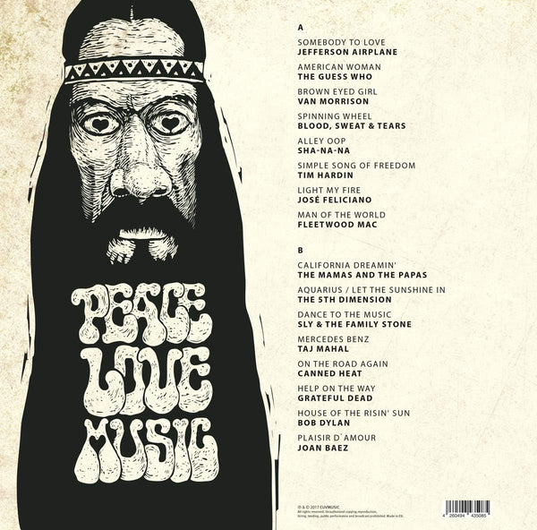 Various - Peace Love Music (Limited flower power vinyl) (LP)