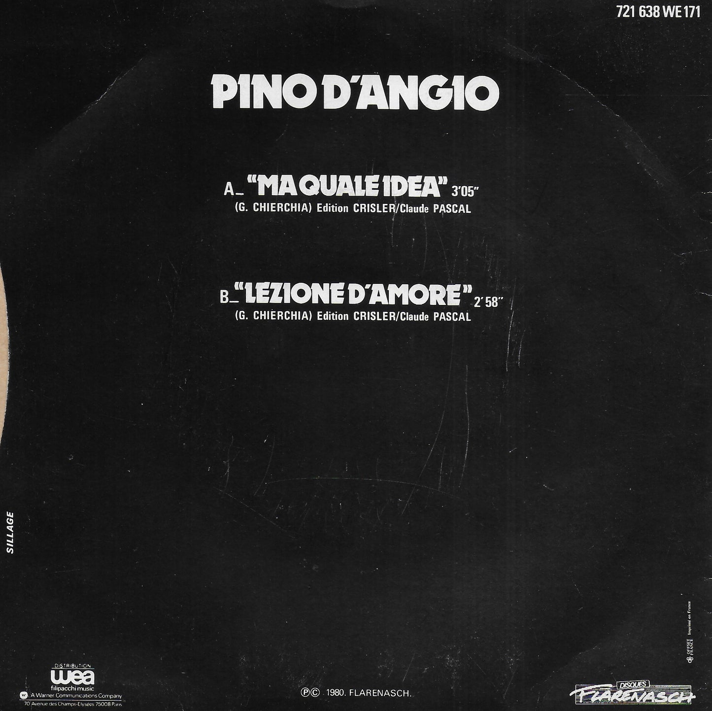Pino D'Angio' - Ma quale idea (Franse uitgave)