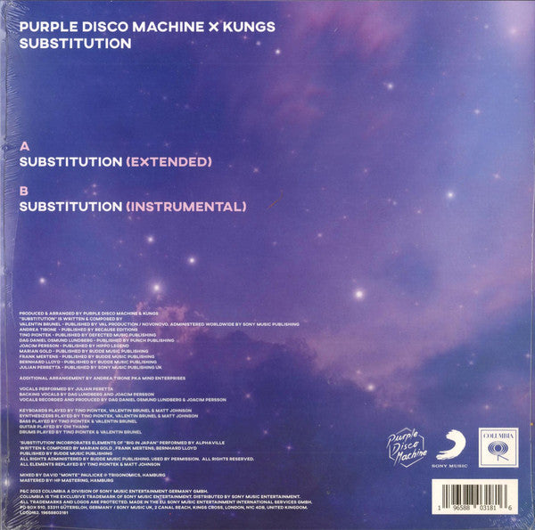 Purple Disco Machine x Kungs - Substitution (12" Maxi Single)