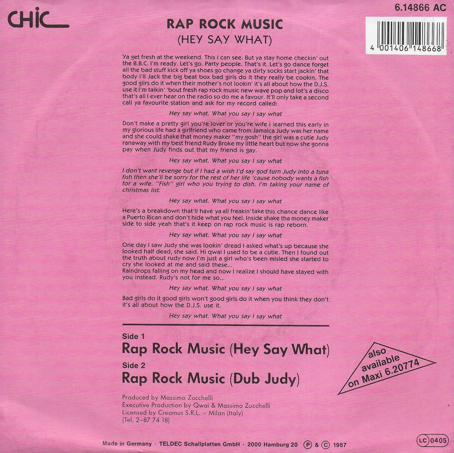 Qwai - Rap rock music (Hey say what) (Duitse uitgave)