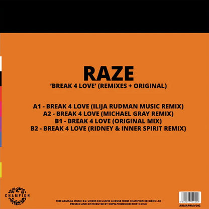 Raze - Break 4 love (Remixes + original) (12" Maxi Single)