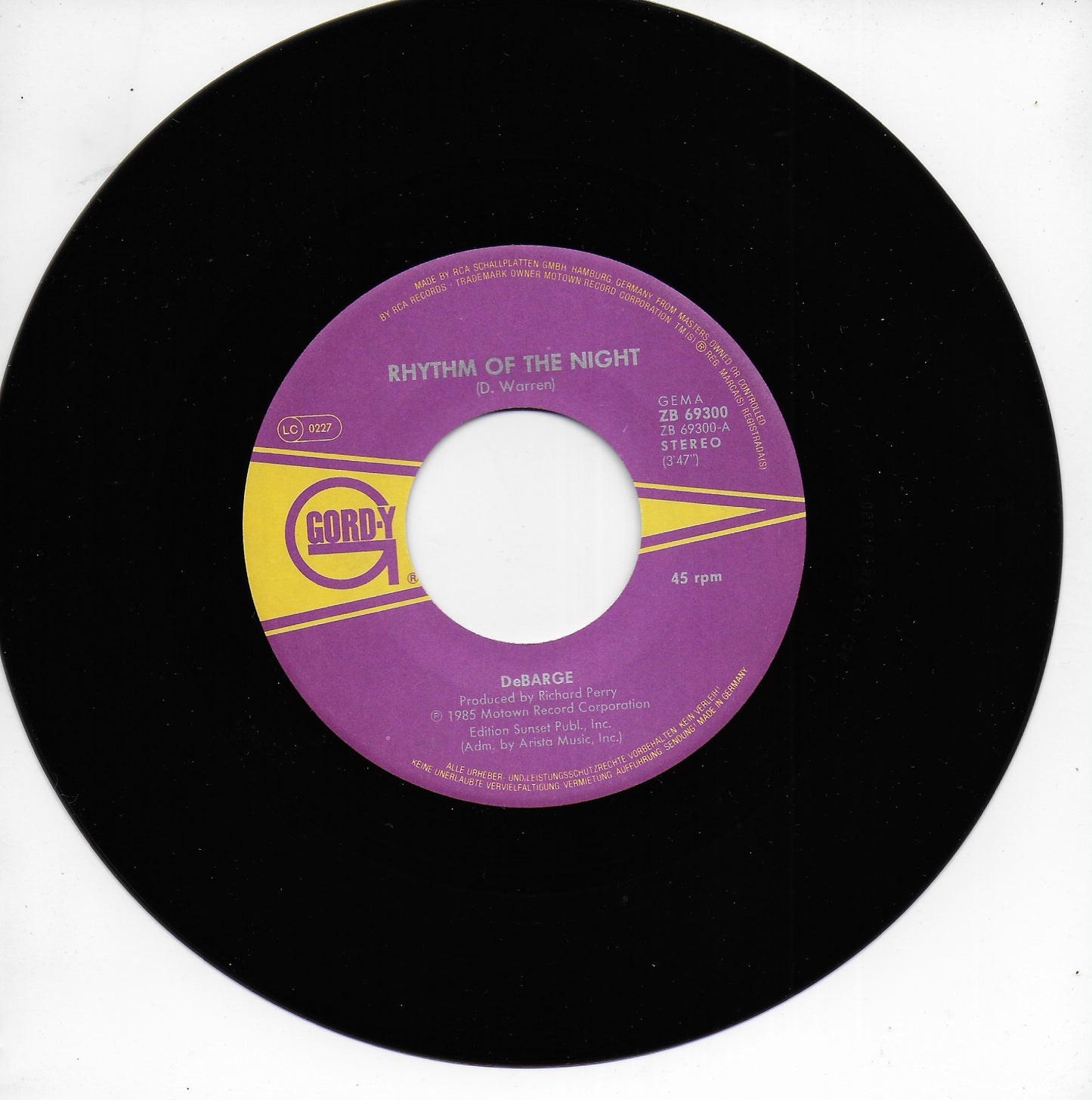DeBarge - Rhythm of the night (Duitse uitgave)