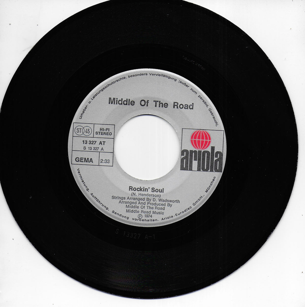Middle of the road - Rockin' soul (Duitse uitgave)