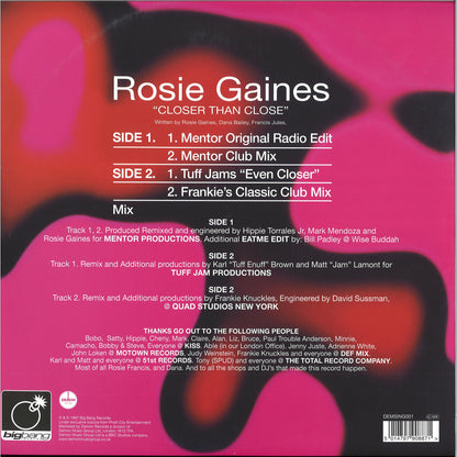 Rosie Gaines - Closer than close (12" Maxi Single)