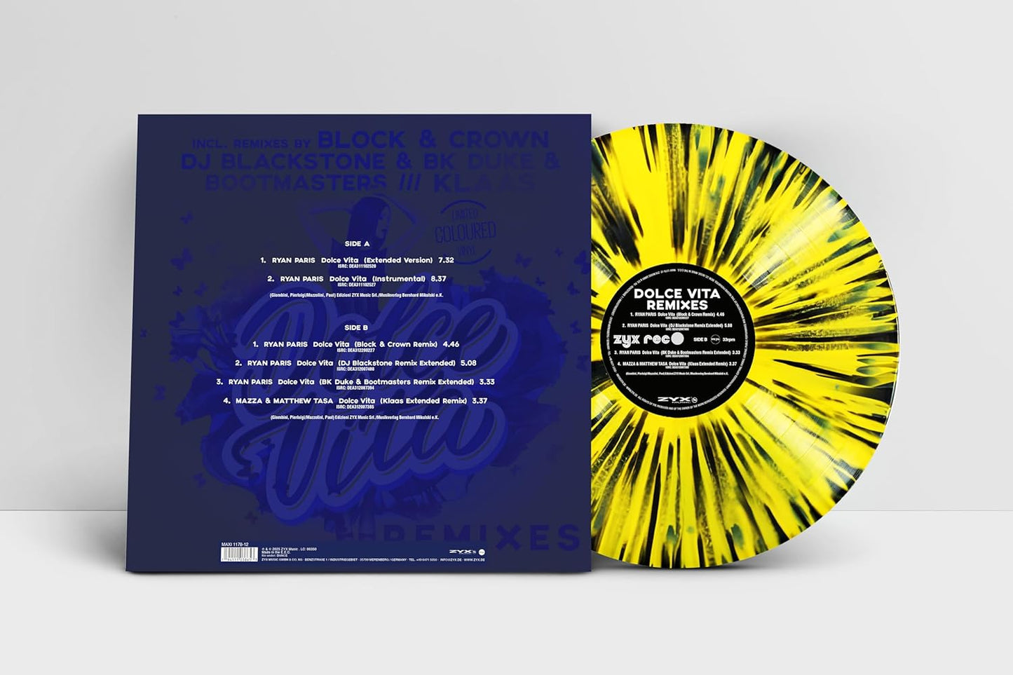 Ryan Paris - Dolce vita | Remixes (Limited coloured vinyl) (12" Maxi Single)