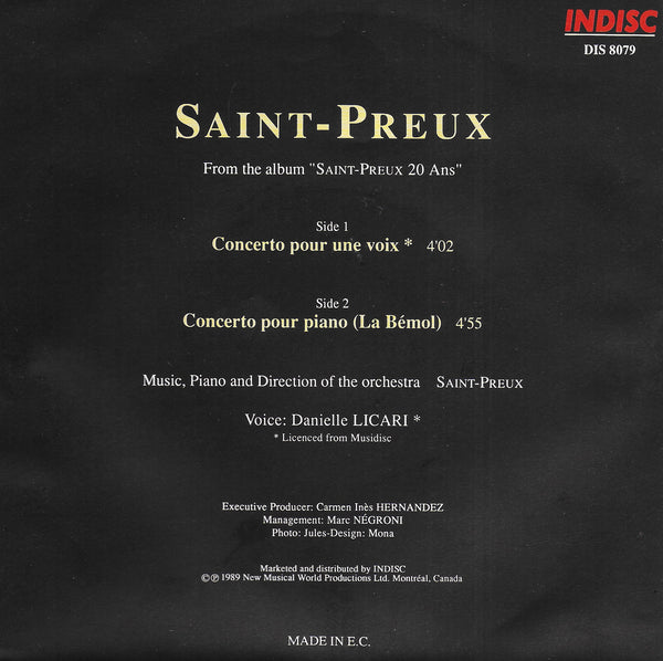 Saint-Preux - Concerto pour une voix