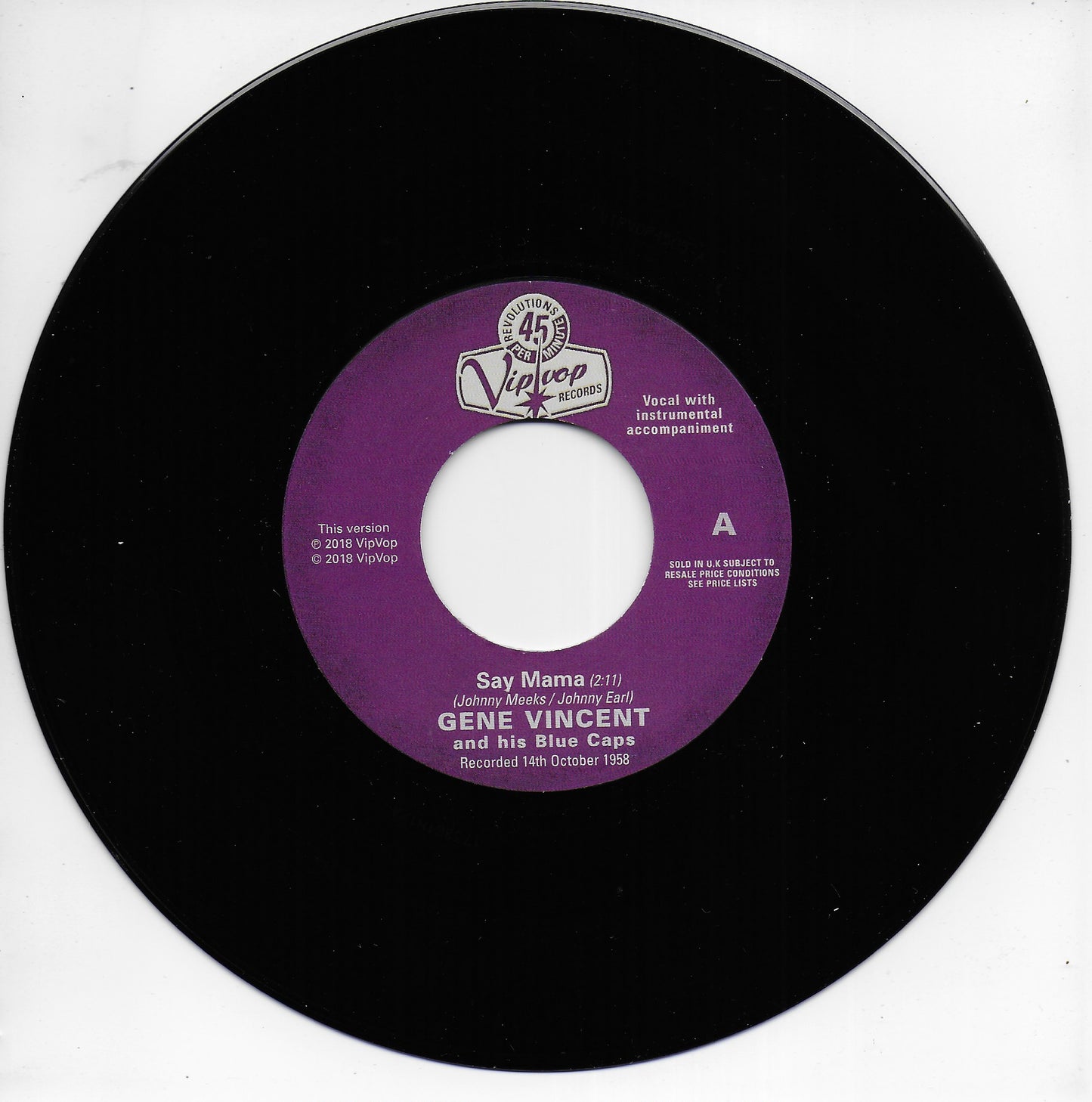 Gene Vincent and his Blue Caps - Say mama / Cat man