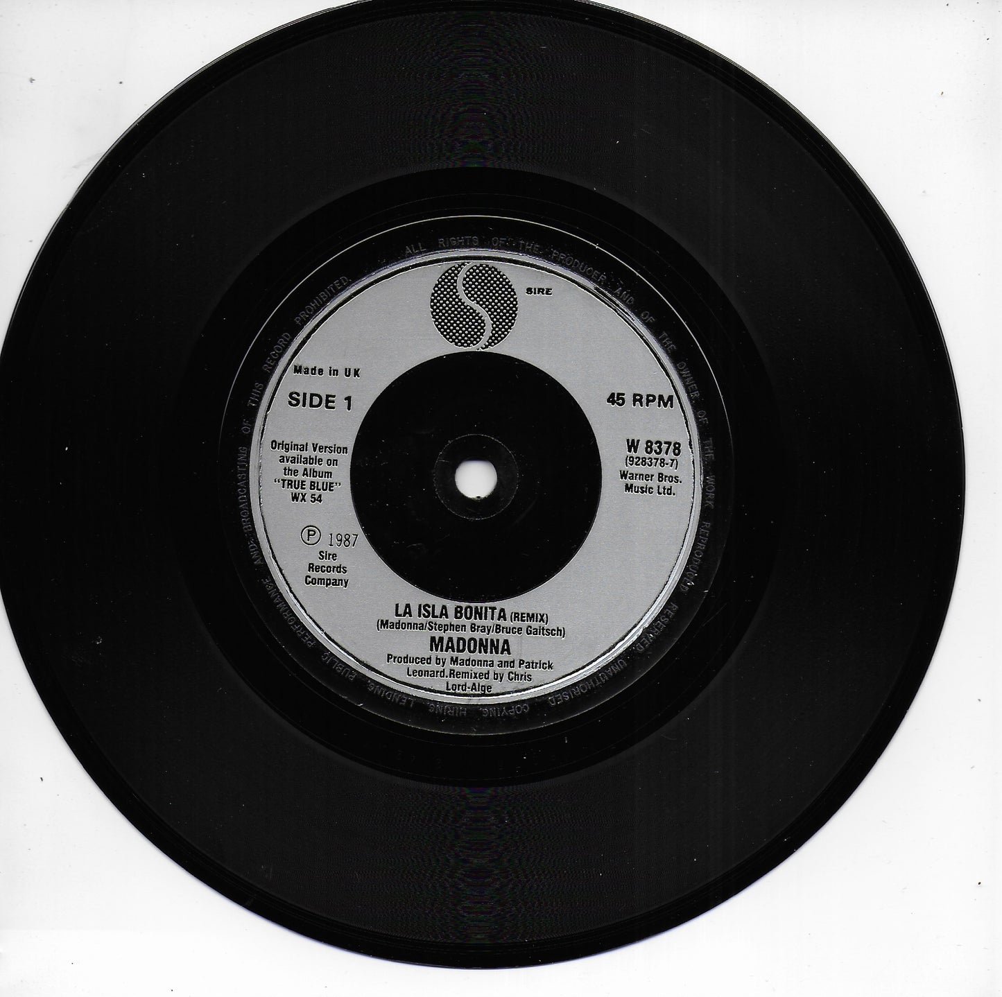 Madonna - La isla bonita (Engelse uitgave)