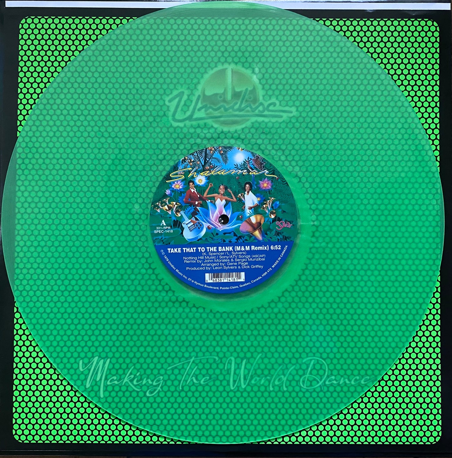 Shalamar - Take that to the bank / There it is (Florescent green vinyl) (12" Maxi Single)