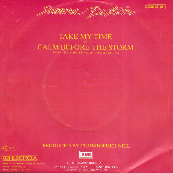 Sheena Easton - Take my time (Duitse uitgave)