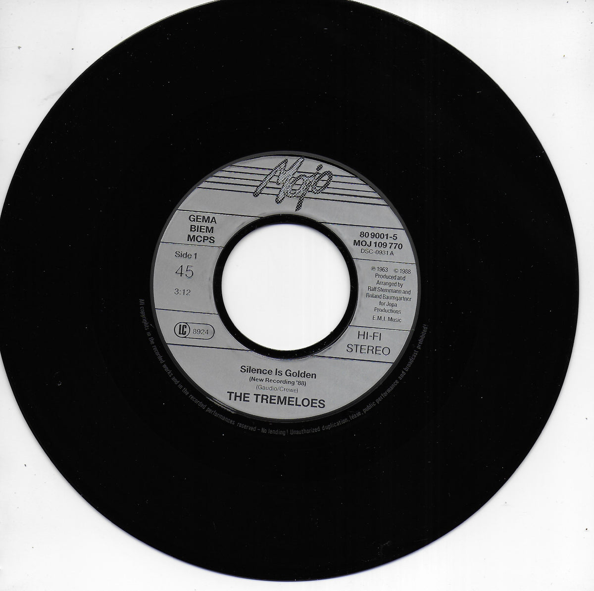 The Tremeloes - Silence is golden (New recording '88)
