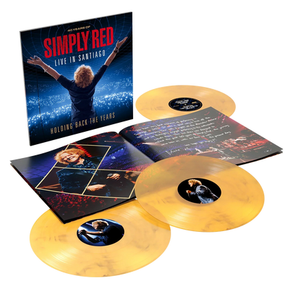 Simply Red - Holding Back The Years | Live In Santiago (Limited crystal clear, yellow & black marbled vinyl) (3LP)
