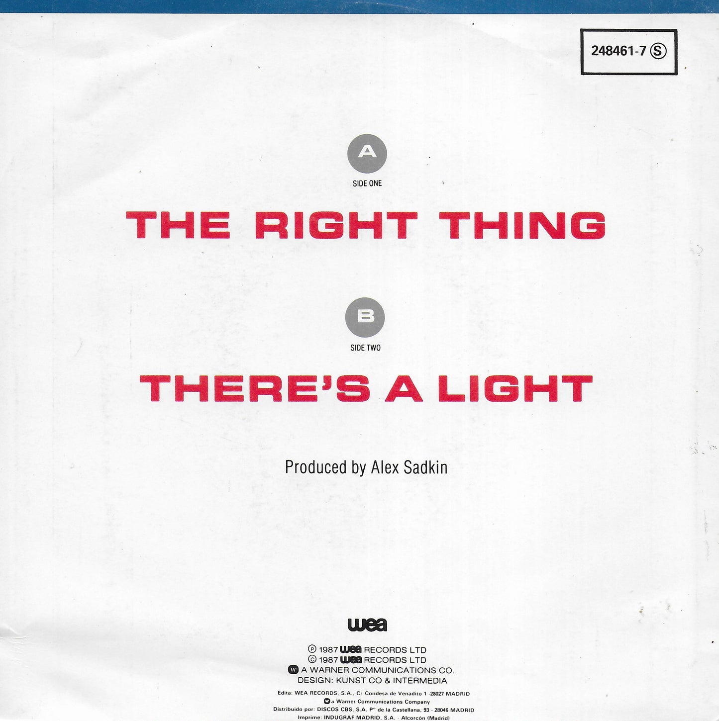 Simply Red - The right thing (Spaanse promo uitgave)