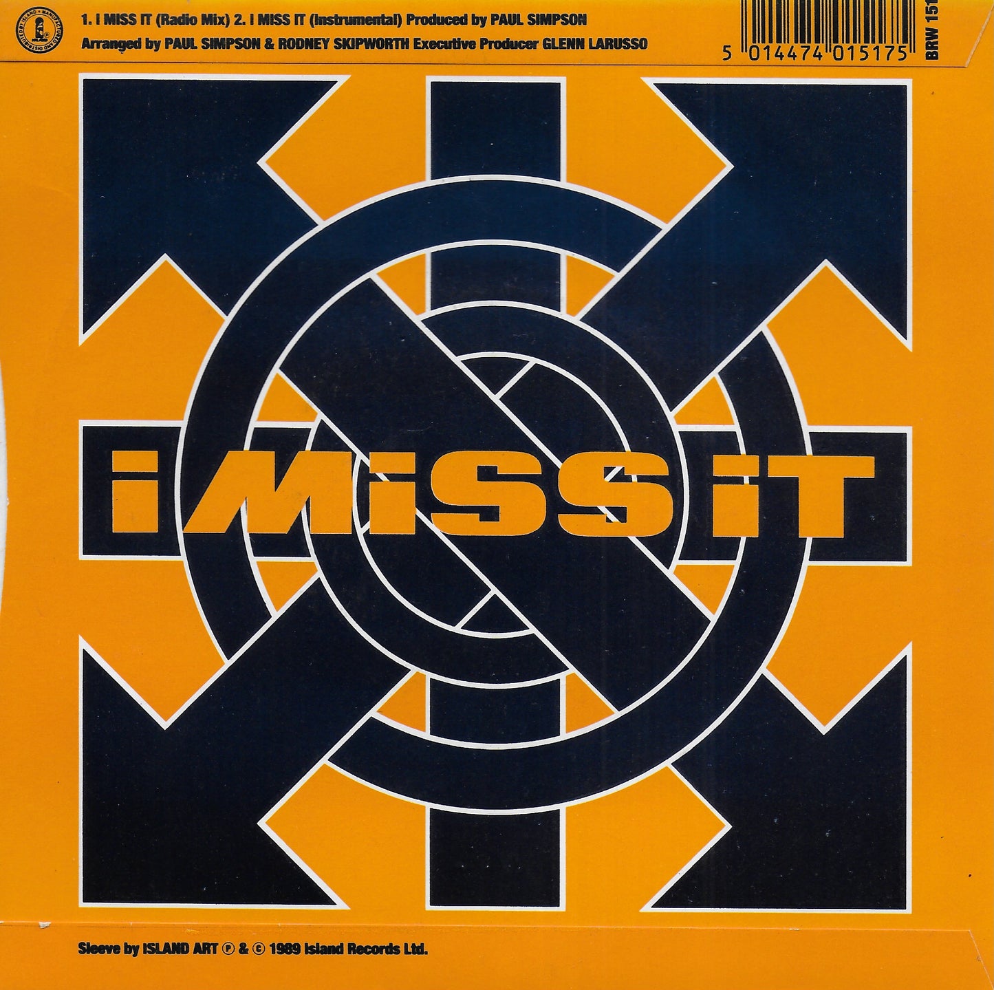 Skipworth & Turner - I miss it (Engelse uitgave)