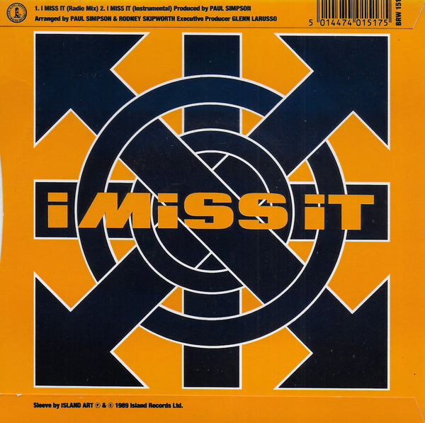 Skipworth & Turner - I miss it (Engelse uitgave)