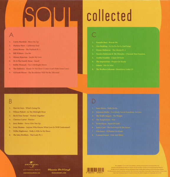 Various - Soul Collected (Limited edition, yellow & orange coloured vinyl) (2LP)