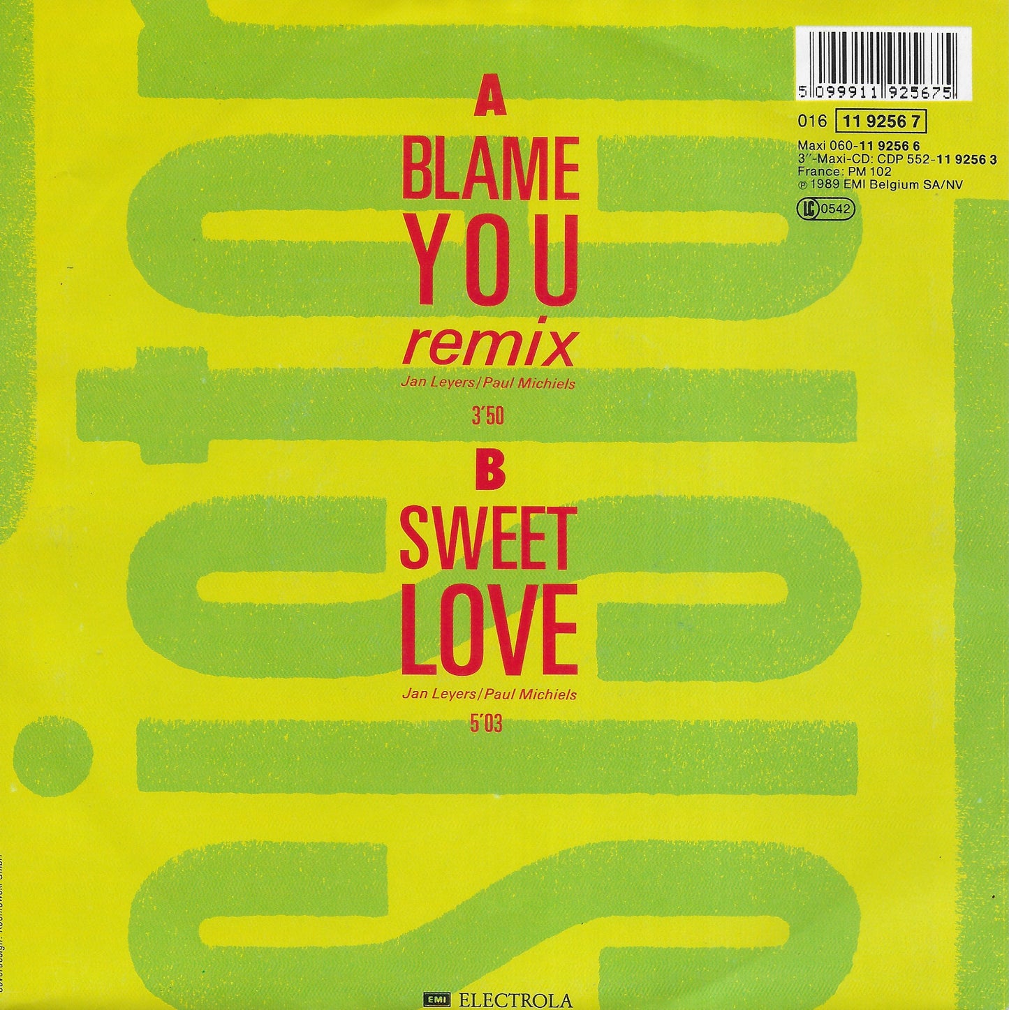 Soulsister - Blame you (remix) (Europese uitgave)