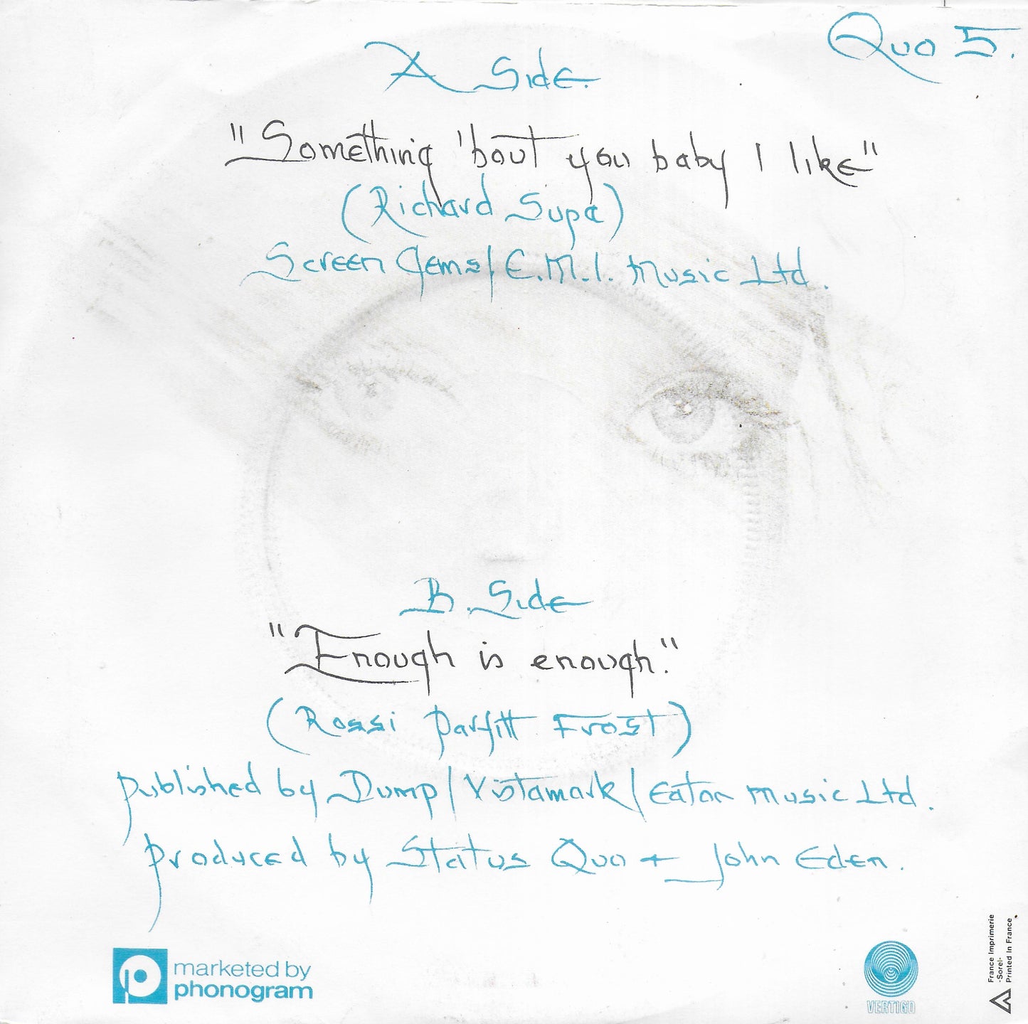 Status Quo - Something about you baby i like (Engelse uitgave)