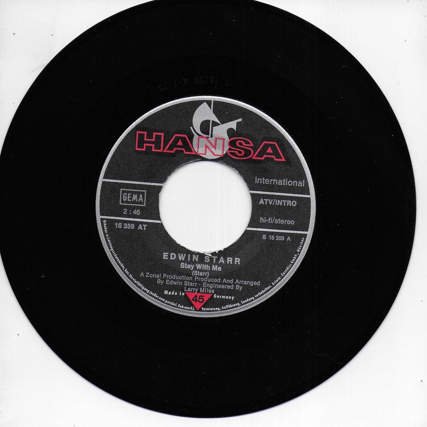 Edwin Starr - Stay with me (Duitse uitgave)