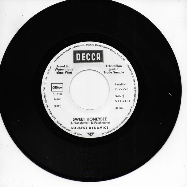 Soulful Dynamics - Sweet honeybee (Duitse promo uitgave)