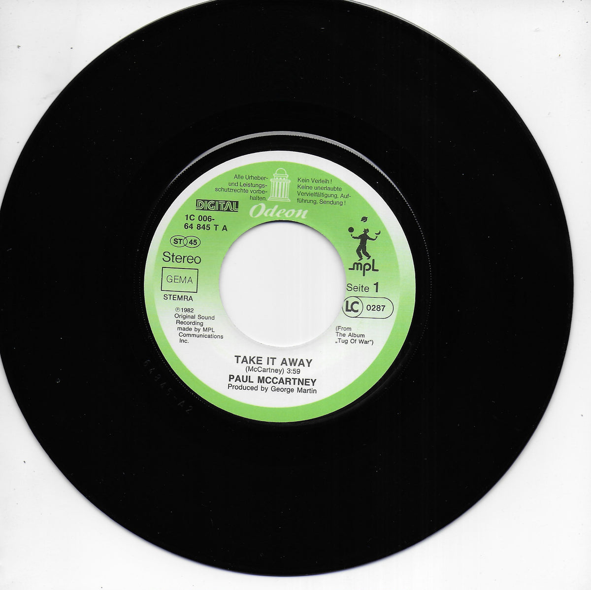 Paul McCartney - Take it away (Duitse uitgave)